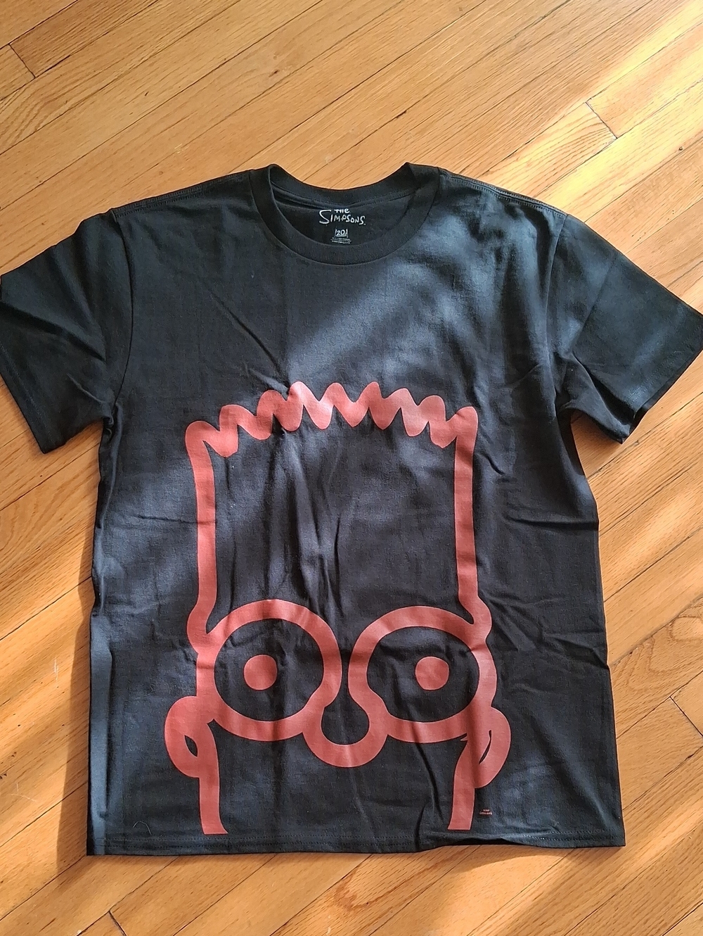 The Simpsons Bart Outline Tee - Black/Red